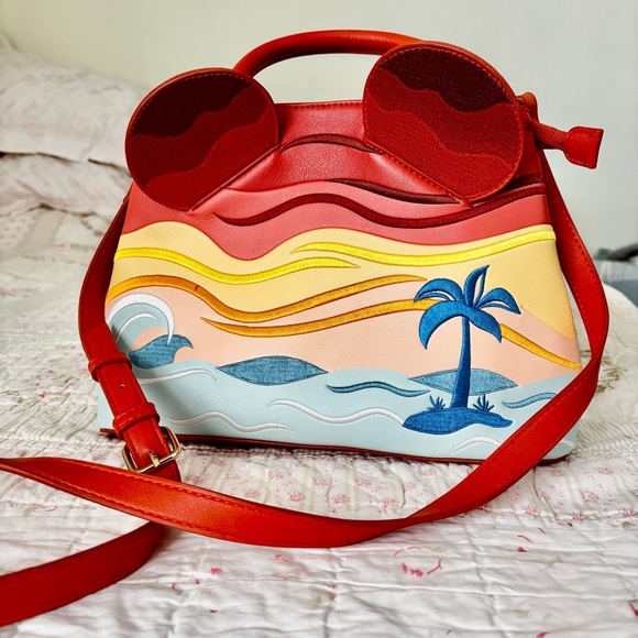 Disney Handbags - Our Universe Disney Mickey Mouse Sunset Ears Crossbody Bag Box Lunch Exclusive